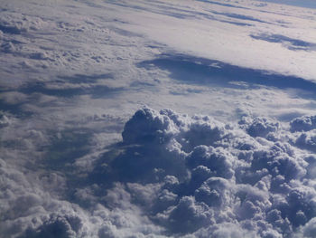 Aerial view of clouds in sky