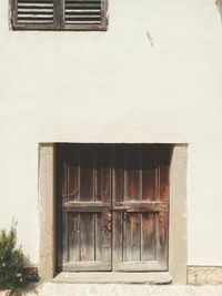 Closed window of building