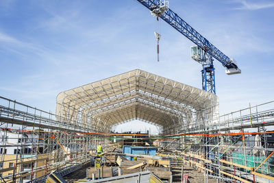 Construction site against sky