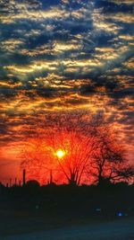 Scenic view of cloudy sky during sunset