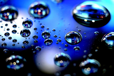 Full frame shot of wet bubbles