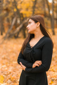 Young woman looking away