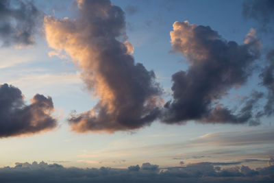 Low angle view of clouds in sky