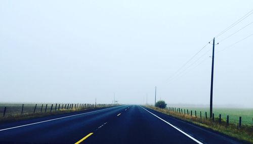 Road against overcast sky