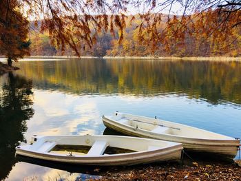 Scenic view of lake during autumn
