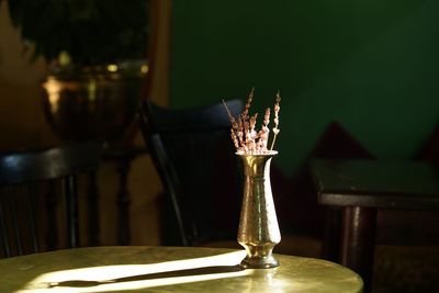 Close-up of vase on table