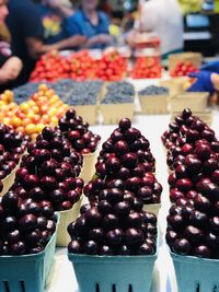 Various fruits for sale at market stall