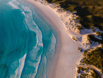 High angle view of beach