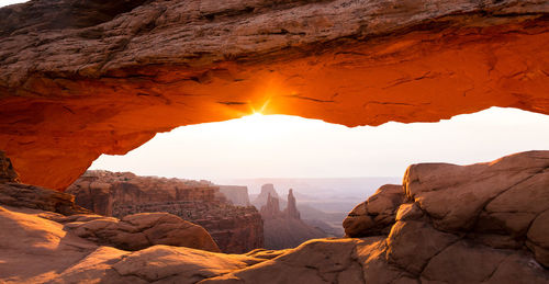 Scenic view of rock formations