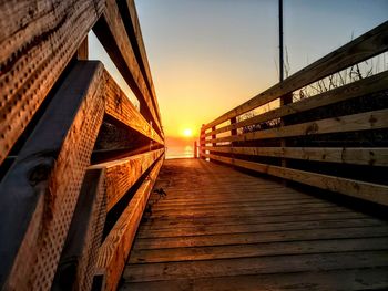 View of bridge against clear sky at sunset