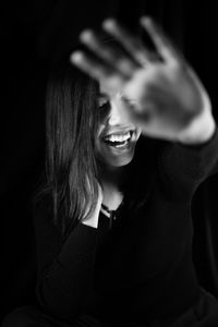 Portrait of a smiling young woman