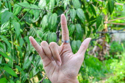 Close-up of human hand