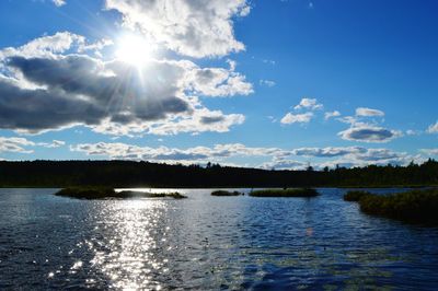 Scenic view of river against sky