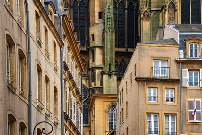 Low angle view of buildings in city