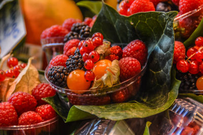 Close-up of strawberries in bowl