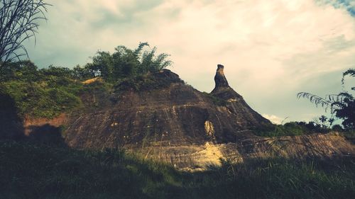 Scenic view of land against sky