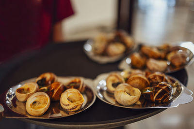 Close-up of food on table