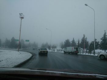 Car moving on road