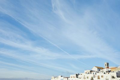 Low angle view of residential buildings against sky