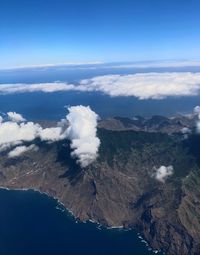 Aerial view of landscape against sky