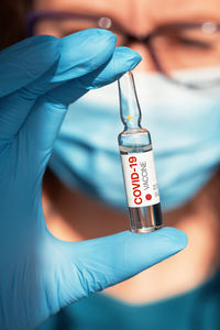 Close-up of vaccine vile