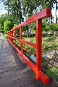 Narrow footpath in park