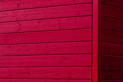 Full frame shot of red log cabin