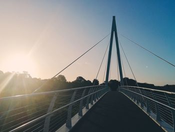 Bridge against sky during sunrise