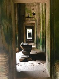 Interior of abandoned building