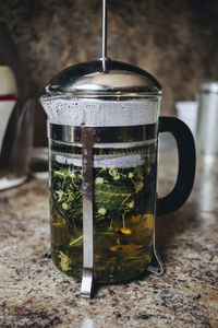 Close-up of drink on table