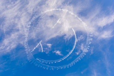 Low angle view of cloudy sky