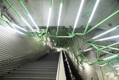 High angle view of staircase