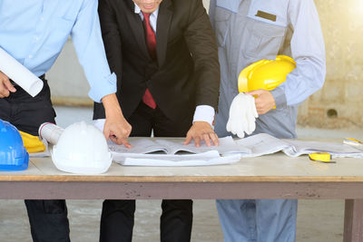 People working on table