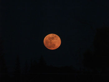 View of moon at night