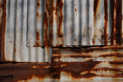 Full frame shot of rusty iron