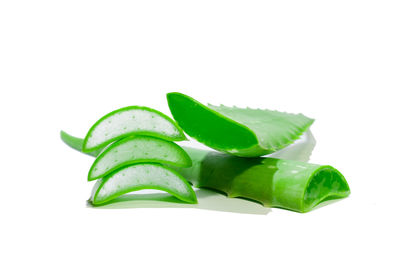 Close-up of fruit against white background