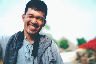 Portrait of young man smiling