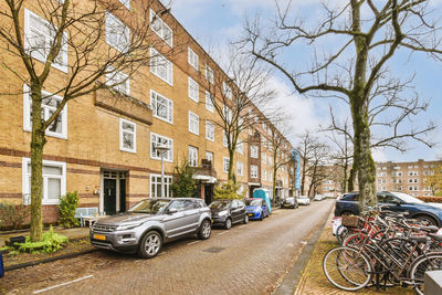 Cars on street in city