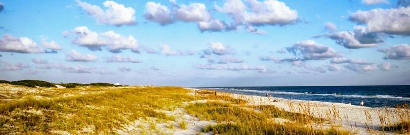 Panoramic view of sea against sky