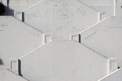 White painted symmetrical steps in folkestone, kent