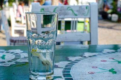 Close-up of drink on table