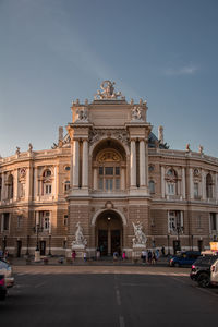 View of building in city