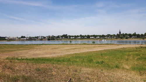 Scenic view of river against sky