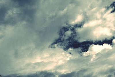 Low angle view of cloudy sky