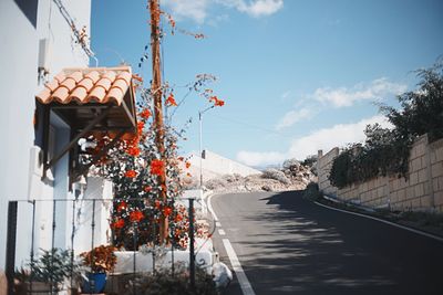 High angle view of buildings against sky