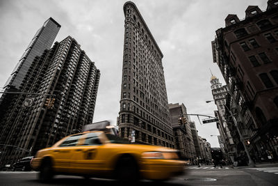 City street with buildings in background