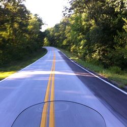 Road passing through country road