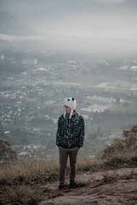 Man standing on mountain