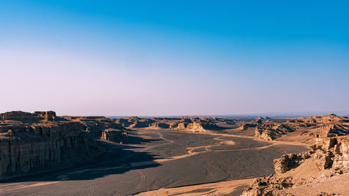 Panoramic view of landscape against clear sky