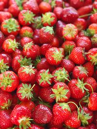 Full frame shot of strawberries